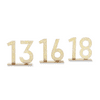 Gold Glitter Acrylic Table Numbers (13-18), Great for Weddings