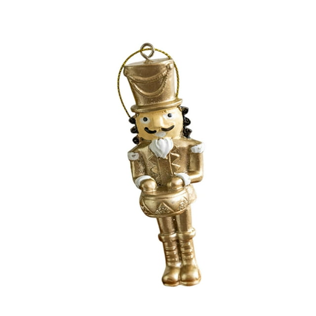 segolike Christmas Nutcracker Ornament Resin Decorative Statue for Table Home Holiday Champagne