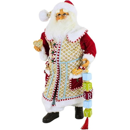 Karen Didion Merry Gingerbread Santa Figurine Polyresin