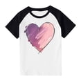 thumbnail image 1 of RXIRUCGD 2025 Vêtements d'Été pour Enfants Tout-Petits Garçons Filles Mode Mignon Col Rond Imprimé Manches Courtes Haut, 1 of 7