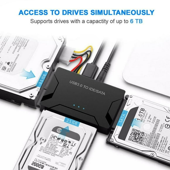 MesaSe Black USB 3.0 to SATA/IDE Converter External Hard Drive Adapter