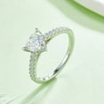 thumbnail image 2 of 1 Carat Pear Cut Moissanite Engagement Ring (D Color, VVS1 Clarity), 2 of 5