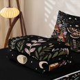 thumbnail image 6 of Homewish Vintage Boho Moth Zipper Twin Comforter Sets with Fitted Sheet and 2 Pillowcases,Colorful Floral Cute Mushroom Zipper Bedding Set,Black Brown,Black Reversible,4pcs, 6 of 8