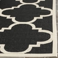 thumbnail image 3 of Safavieh Courtyard Becky Quatrefoil Indoor/Outdoor Area Rug, 4' x 5'7", Black/Beige, 3 of 8