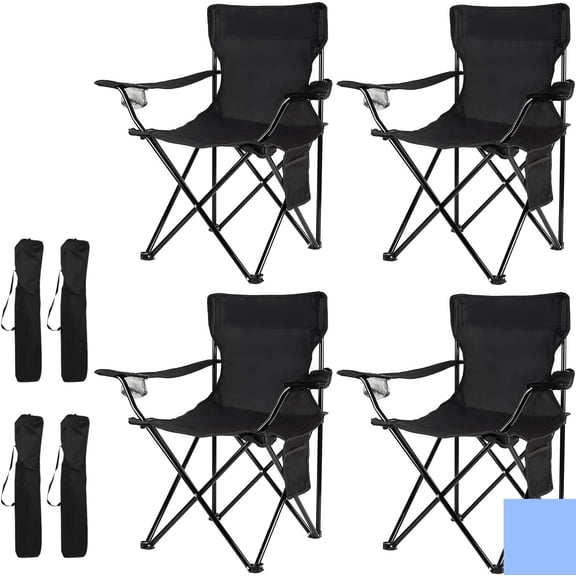 4Pack Folding Camping Chairs-Lightweight, Installation-Free, Portable Chair for Beach, Lawn, Outdoor Sports