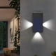 thumbnail image 3 of Luces LED, lámpara de escritorio, luz de noche, luz de lectura, luces solares para cercas con patrones de faros, luz solar de tres lados para exteriores, lámpara de pared para terraza o patio., 3 of 5
