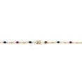 thumbnail image 4 of 18K Yellow Gold Plated Silver Red Created Ruby and Blue Created Sapphire and Round White Lab Grown Diamond Tennis Bracelet for Women (3.34 Cttw, Gemstone Birthstone, Oval 6X4MM, 7.25 inches), 4 of 4