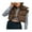Brown, variant on Women Y2K Winter Crop Puffer Vest Warm Lightweight Sleeveless Down Jacket Full-Zip Stand Collar Padded Gilet