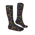 thumbnail image 3 of Daiia Sports Socks Colorful Palms Printed Novelty Crew Socks for Men Women Knee High Socks Cotton Socks Soft & Breathable Support Unisex Socks, 3 of 9