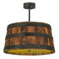 thumbnail image 4 of Meyda Tiffany 160086 Whiskey Barrel 4 Light 25" Wide Wood Pendant - Natural Wood, 4 of 5