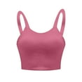 thumbnail image 5 of Darzheoy Sports Bras for Women Yoga Solid Sleeveless Cold Shoulder Casual Tanks Blouse Tops Intimates Seamless Bras 34, 5 of 6