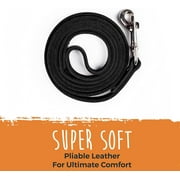 Mighty Paw Leather Dog Leash, 5 ft Leash Super Soft Distressed Leather, Modern Stylish Lead. For Small, Medium and Large Pets