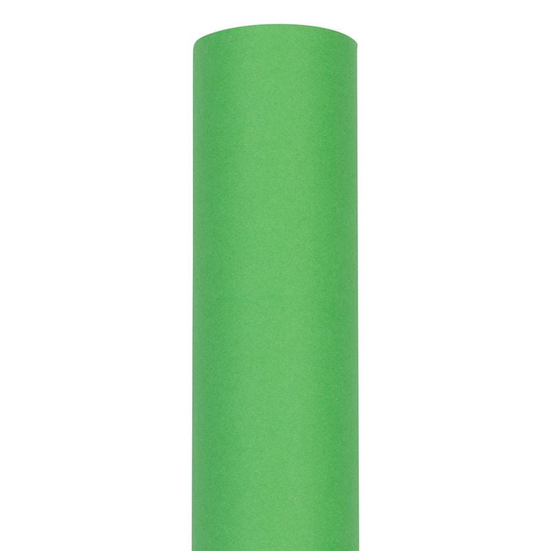 JAM Paper Matte Wrapping Paper, 26.3 Sq ft (17 in x 18 Ft), Lime Green, Roll 1 Pack