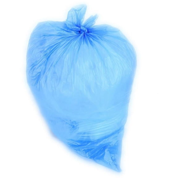 PlasticMill 50-60 Gallon, Blue, 1.2 Mil, 38x55, 100 Bags/Case, Garbage Bags / Trash Can Liners.