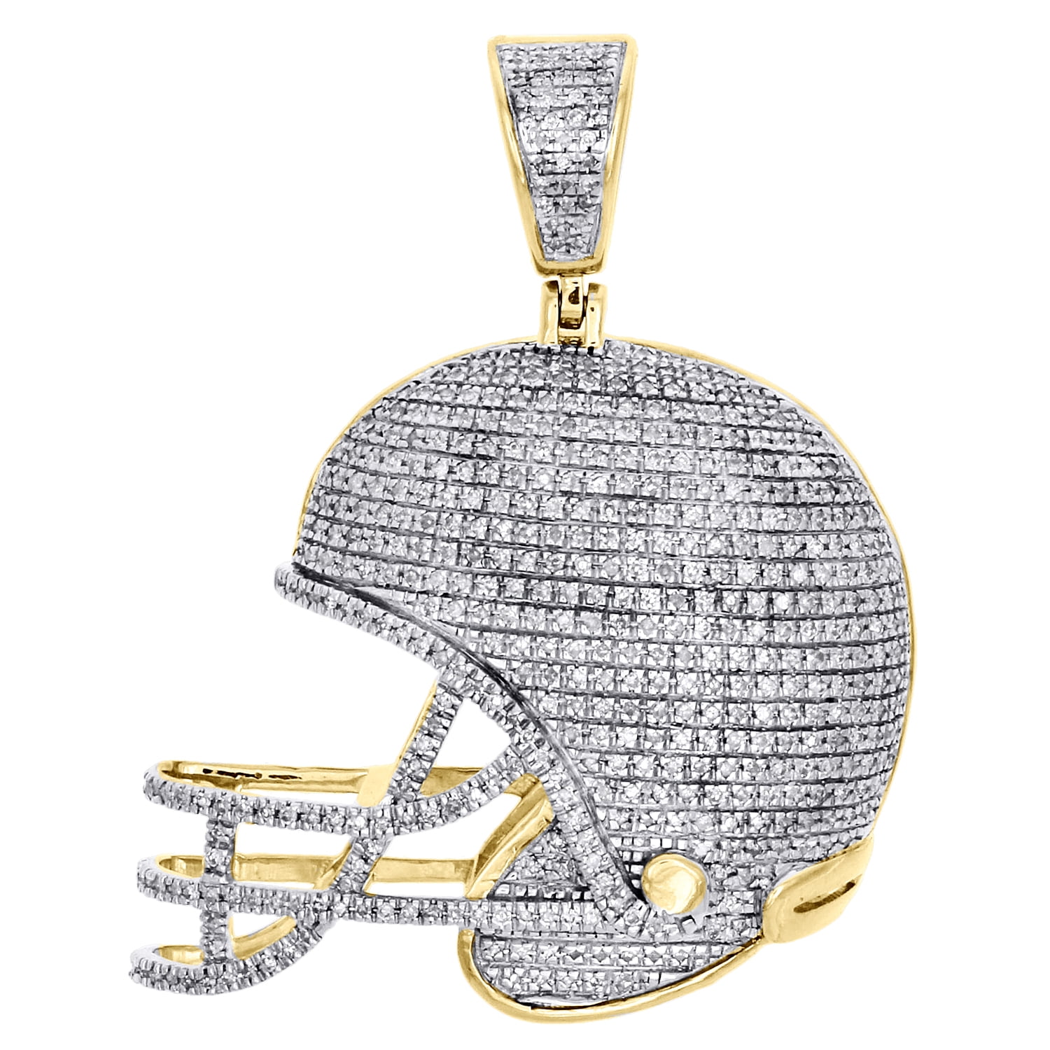 JFL Diamonds & Timepieces 10K Yellow Gold Real Diamond Football