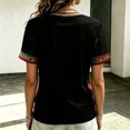 thumbnail image 4 of Mexico 2026 Soccer Cup Fan Jersey for Women, V-Neck Short Sleeve T-Shirt with Gold Totem & "MÉXICO" Print, Breathable Casual Sports Tee Pullover Top, 1 PC Black XXXL, 4 of 4