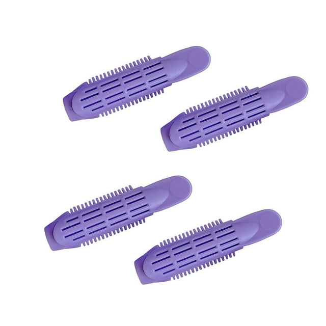 4 Pcs Pinces à Cheveux, Rouleaux de Pince à Racines, Boucleur DIY, Outil de Coiffure pour Femmes et Filles, Violet