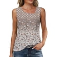 thumbnail image 3 of TaTaai Women's Pa Style Irregular Neck Button Solid Color Hollow Out Sleeveless Tops Fashion Printed Casual Tank Tops for Daily Party Wear Gift, 3 of 8