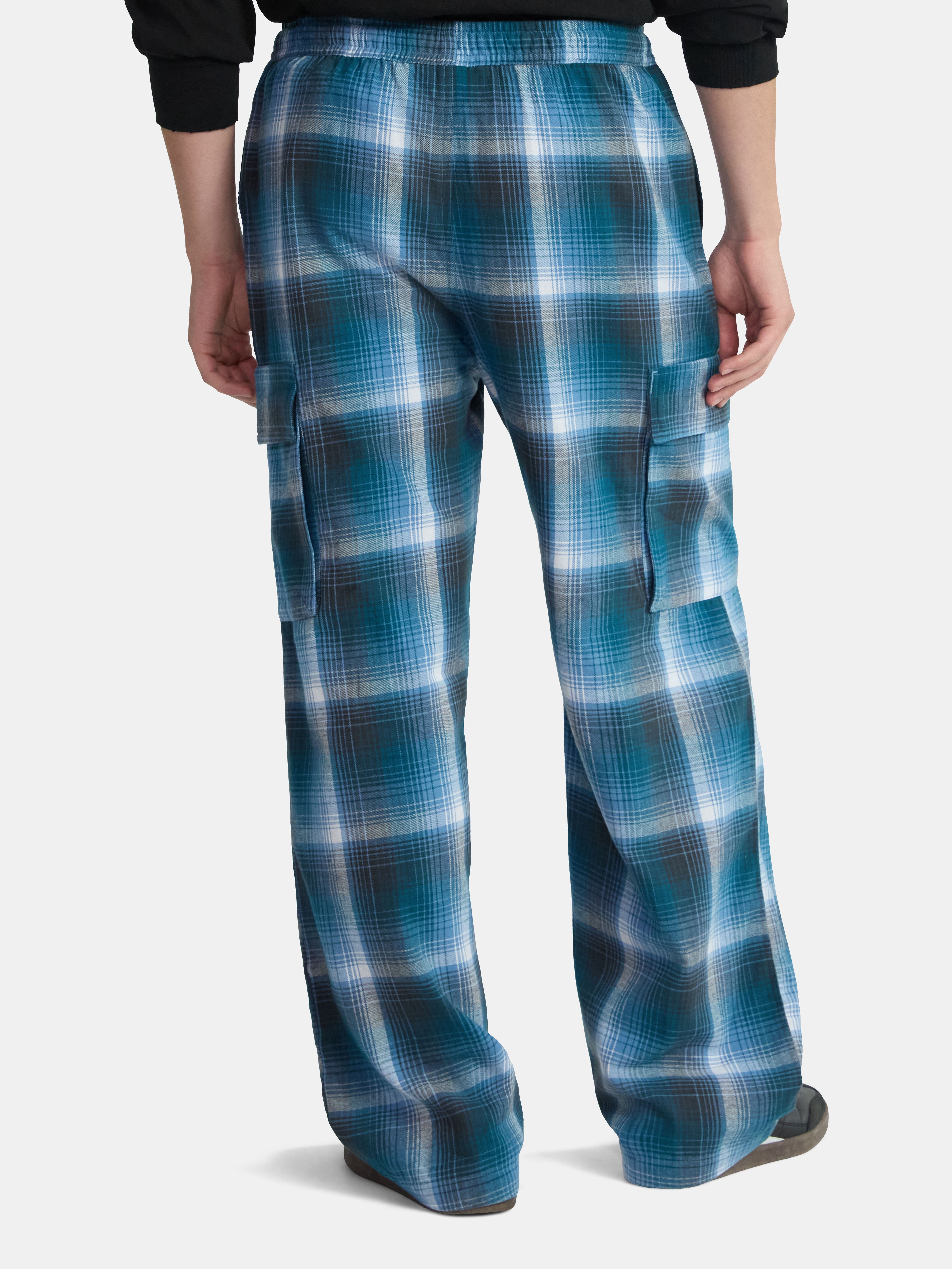 No Boundaries Flannel Cargo Pants, Men's & Big Men's