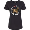thumbnail image 3 of Inktastic I Heart My Goats with Cute Goats and Hoof Prints Women's T-Shirt, 3 of 5