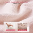 thumbnail image 2 of Silla de tocador DurayLoly Pink de forro polar ultrasuave con ruedas, 2 of 9
