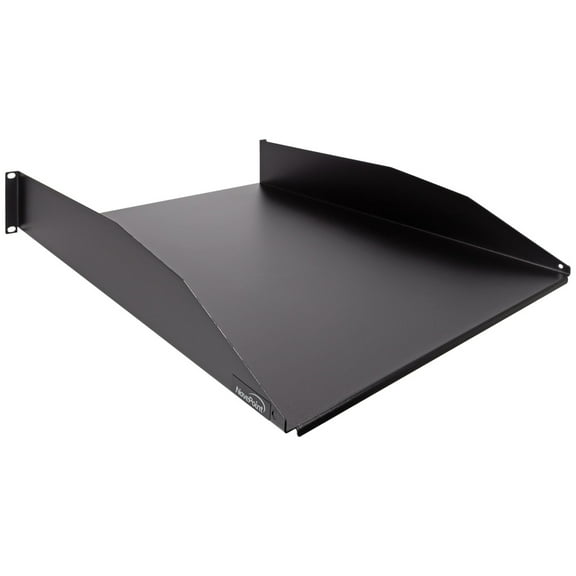 Navepoint 2U 19-Inch Rack Mount Cantilever Server Cabinet Shelf with Lip 22-Inches Deep Black