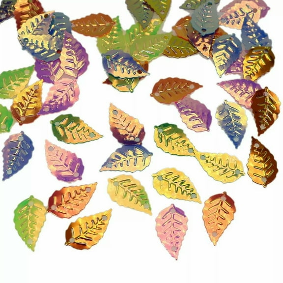 U8MO 1000 Mixed Color Leaves Loose Shimmer Sequins Paillettes 16X9mm sewing Wedding
