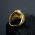 thumbnail image 5 of Hip Hop Bling 14K Yellow Gold Egyptian Pharaoh Ring for Men Rapper Jewelry, 5 of 6