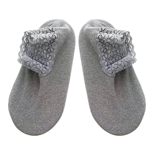 Mikilon Lace Warmer Socks Womens Warm Fuzzy Non Slip Grip Stretch Socks