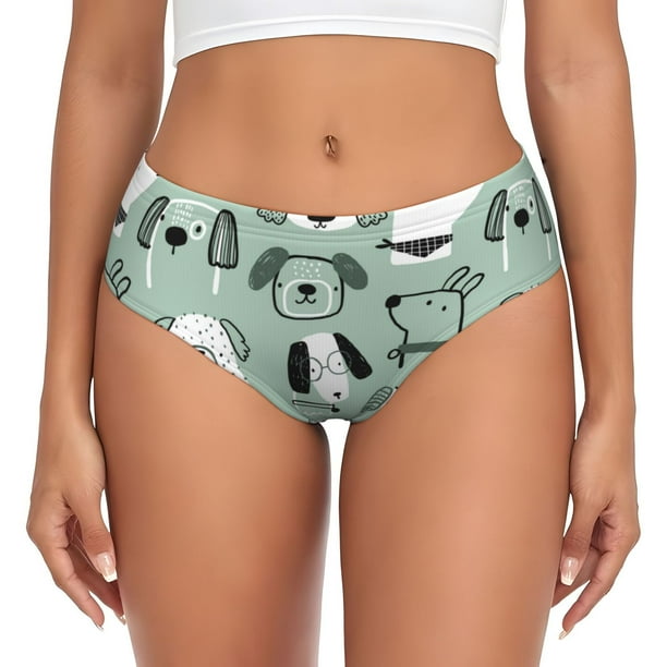 Fotbe Puppy Calzones Estampados para Mujer – Ropa Interior de Algodón, Cómoda, Suave y Elástica-Small