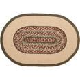 thumbnail image 2 of Seasonal Rugs Holly Berry Jute Stenciled Red Oval Rug, 2 of 2
