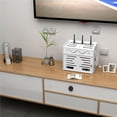 thumbnail image 3 of Yuarrent Router Storage Box Wall-mounted Set-Top Box Bearing Shelf Panel Bracket Strong Lightweight Storage Capacity Portable Patch Rack Almacenamiento y organización del hogar Yuarrent HA021045-00, 3 of 5