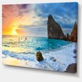 thumbnail image 2 of Vibrant Morning Sea with Yellow Sun - Seascape Canvas Art Print, 2 of 3