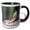Black/White, variant on 3drose, Wy. Golden-mantled Ground Squirrel Stretching., 11oz Mug