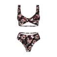 thumbnail image 4 of Rocae Butterfly for Bikini Set for Women Two Piece Sexy High Swimsuits Split Crossover Bikini Small, 4 of 9