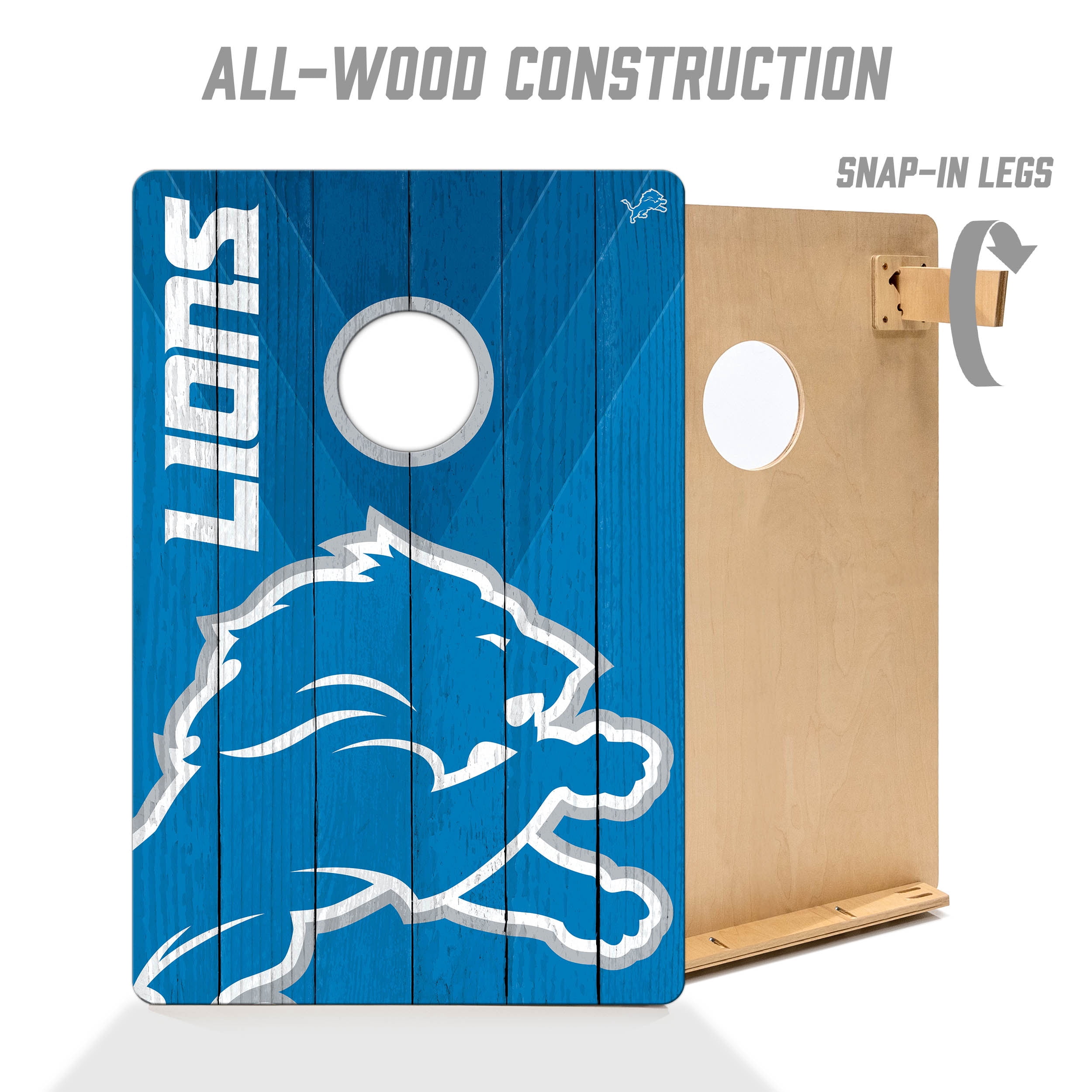 YouTheFan NFL Detroit Lions 2' x 3' Cornhole Game No Bags