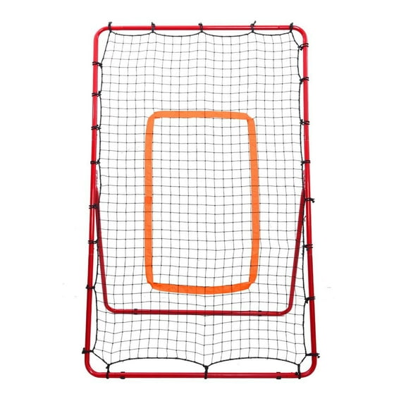 Mulaxen Volleyball Rebounder Net, 4 Angles Adjustable Volleyball Training Equipment Bounce Back Net with Sturdy Sandbags & Metal Stakes, Also for Lacrosse, Baseball, Soccer Practicing -5.8x3.6 Ft