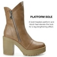 thumbnail image 2 of Journee Collection Womens Jaquie Round Toe Platform High Ankle Booties, 2 of 6