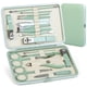 thumbnail image 1 of Juego de manicura y pedicura, cortaúñas, cortaúñas para uñas encarnadas (verde té, 18 piezas), 1 of 4