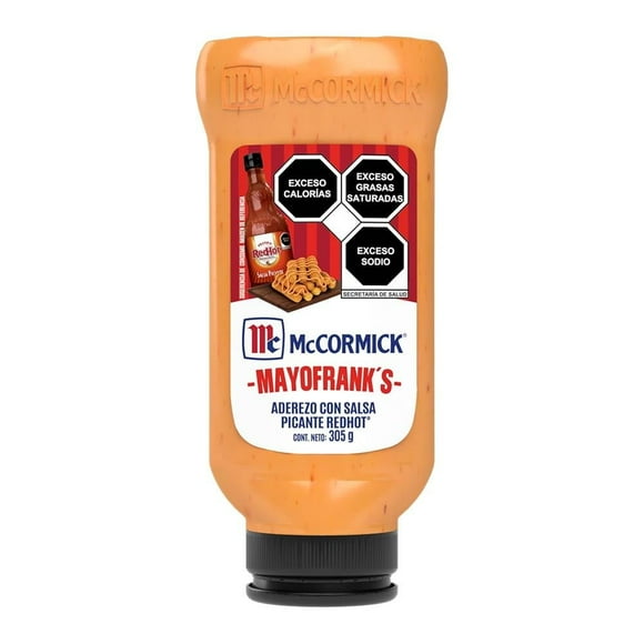 Aderezo de mayonesa McCormick con salsa Franks squeeze 305 g