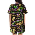 thumbnail image 3 of Picia Mardi Gras3 Pajamas Sets for Women Soft Short-Sleeved Pjs with Lounge Shorts Two Piece Sleepwear-3X-Large, 3 of 9