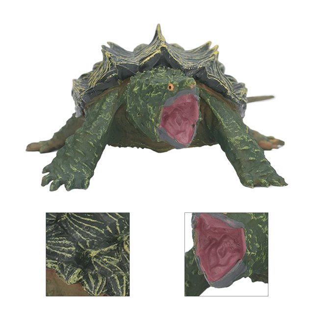 Ecomeon Tortoise Model,Animal Figurines,Snapping Tortoise Model High Simulation Hand Painted Animal Model Toys For Home Decorations Gifts Teaching Aids