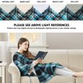thumbnail image 2 of Beautyrest Ultra Soft Sherpa Berber Fleece Electric Poncho Wrap Blanket Heated Throw with Auto Shutoff, 50" W x 64" L, Aqua Plaid, 2 of 4