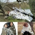 thumbnail image 6 of Fufafayo under $5 Emergency Survival Blanket, Emergency Survival Blanket, Multi Person Insulation Sheet for Outdoor and First Aid, Reflective Thermal Tent for Camping and Hiking, 6 of 9