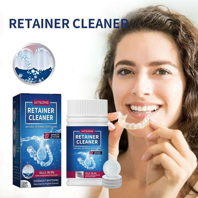 Retainer Cleaner Denture Cleaning Tablets, 100 Count (3 Month Supply