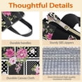 thumbnail image 4 of Pioneer Flower Floral Print Pattern Insulated Lunch Bag for Women & Adults,Large Portable Soft Cooler Lunch Bag,Thermal Food Storage Tote with Pearl Cotton,8.66L,8.75x5.75x9.5 Inch, 4 of 6