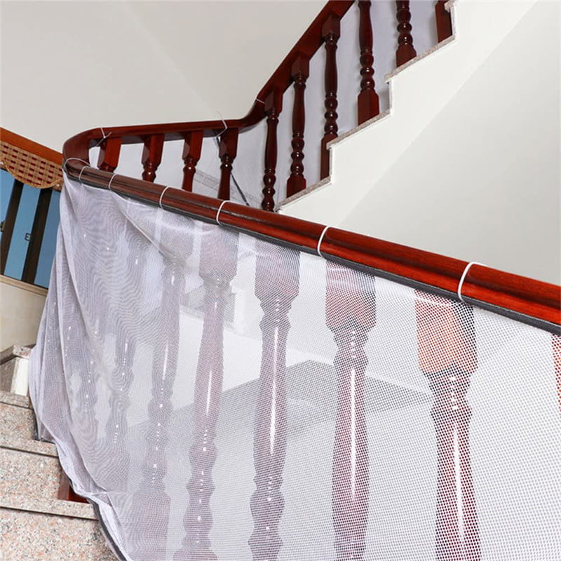Deck Guard 10 L x 33 H Outdoor Balcony and Stairway Deck Rail Safety Net Kidkusion Inc Clear 