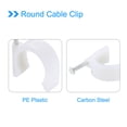 thumbnail image 4 of Unique Bargains 22mm Dia PE Clips de Câble Rond Blanc avec Clou en Acier 24 Pack, 4 of 5
