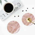 thumbnail image 5 of Bingfone Vintage Rose Gold Glitter Splatter Leather Drinks Coasters With Set Of 6,Suitable For Home Kitchen,Coffee Cup Coasters Home Gift, 5 of 9