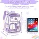 thumbnail image 3 of Clear Backpacks Waterproof Casual Daypacks Travel Bag Visual Backpacks Large Capacity Backpacks for Daily p ink, 3 of 4